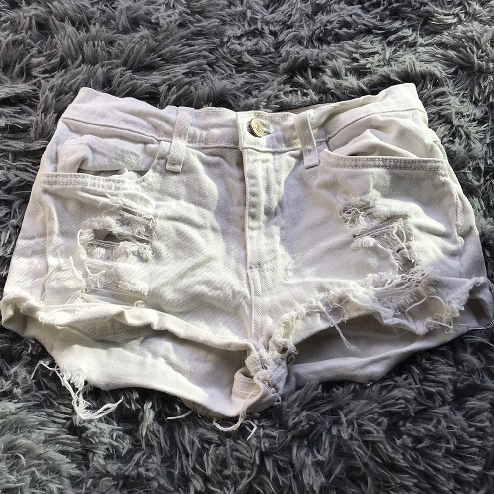 White Denim Short